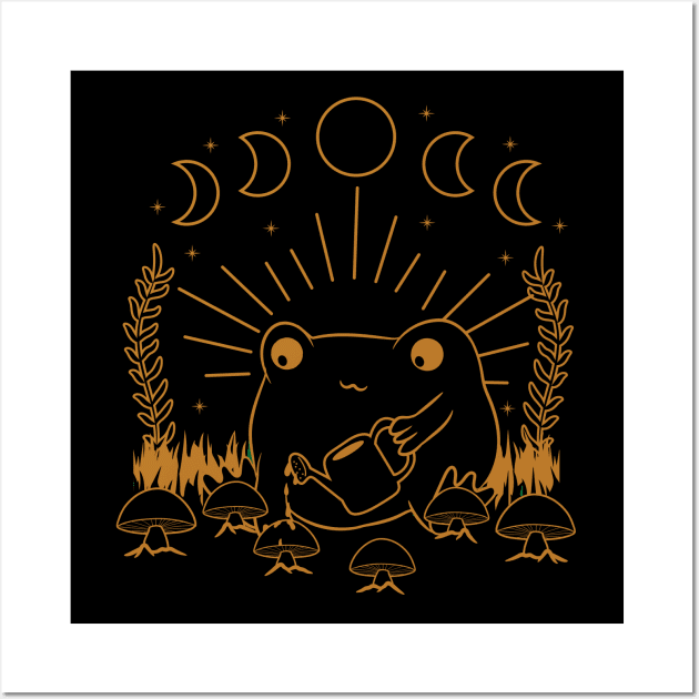 Cottagecore Aesthetic Frog Dark Academia Occult Wall Art by Alex21